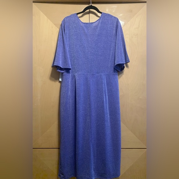 Eloquii Purple Sparkle Midi Dress Size 18 - Picture 3 of 4
